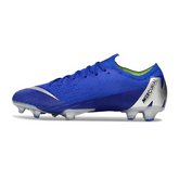 Botas de fútbol Nike Air Zoom Mercurial Vapor 12 Elite FG azul y plateado